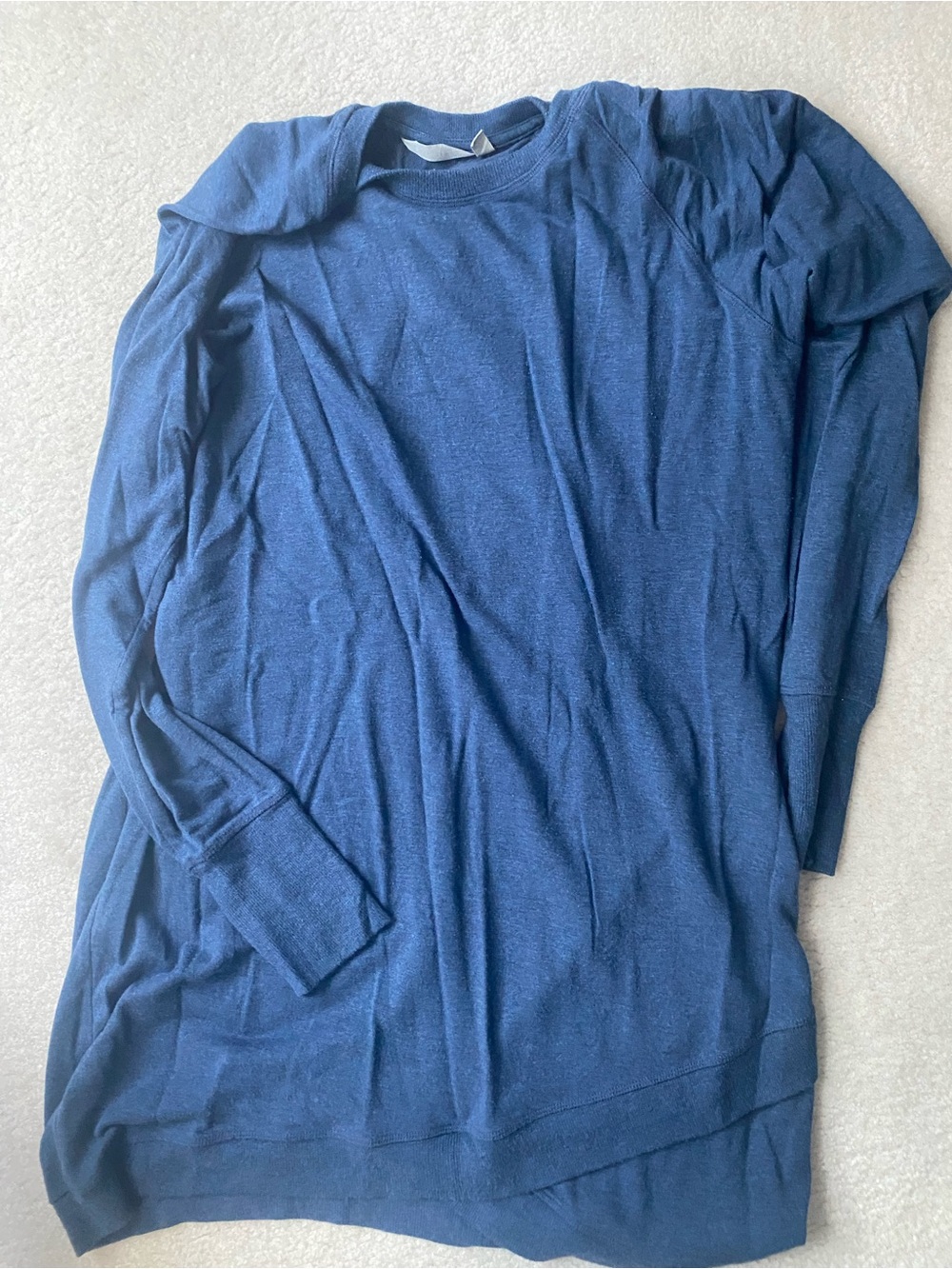 Athleta Blue Shirt Dress Crewneck Lightweight Sweater